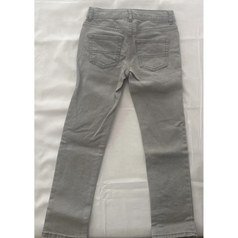 Childrens Place Boys Light Grey Skinny Jeans Adjustable Waist Size 7